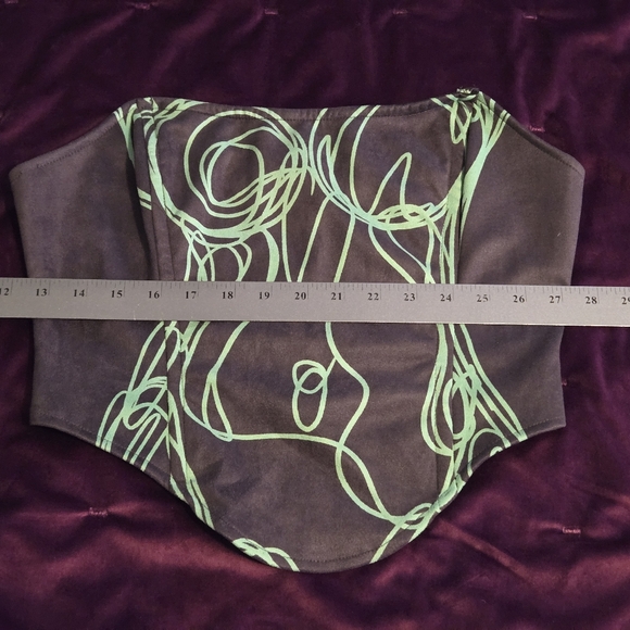 Faux seude corset top - Picture 1 of 3